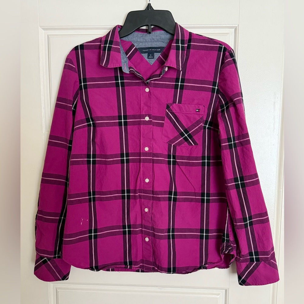 Tommy Hilfiger Fuchsia Plaid Shirt